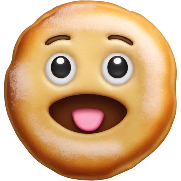 Jelly donut with a face emoji
