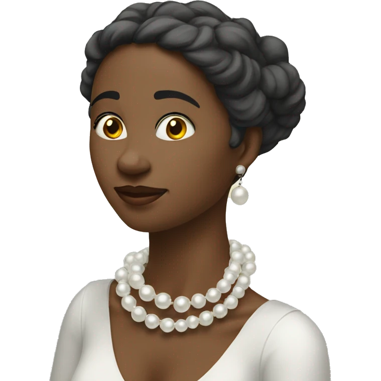 woman clutching her pearls on neck emoji