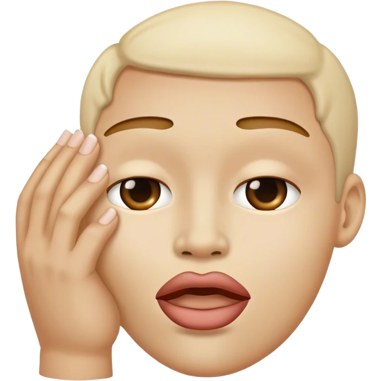 Hand covering mouth emoji