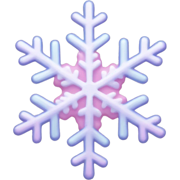 pastel pink snowflake  emoji