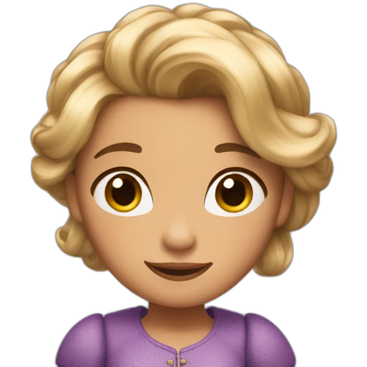 Rapunzel with short hair emoji