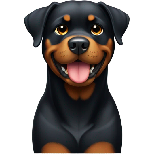 Rottweiler winking  emoji
