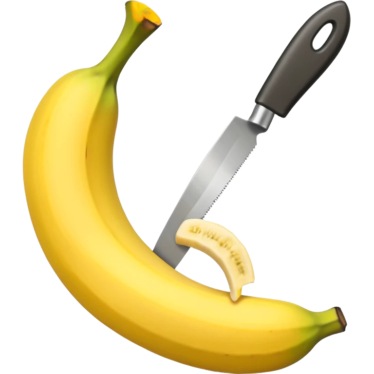A banana being cut emoji