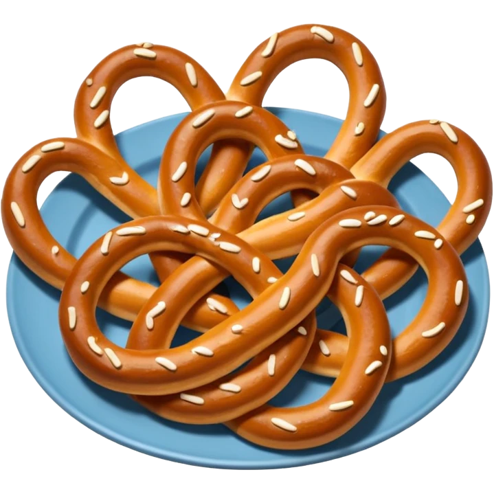 Plate of Pretzel emoji