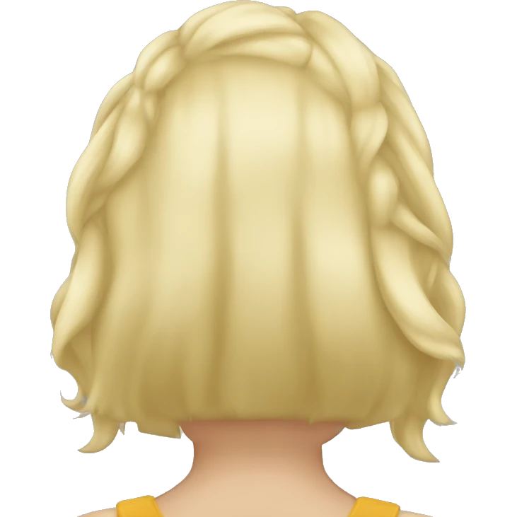 Blond girl back of head  emoji
