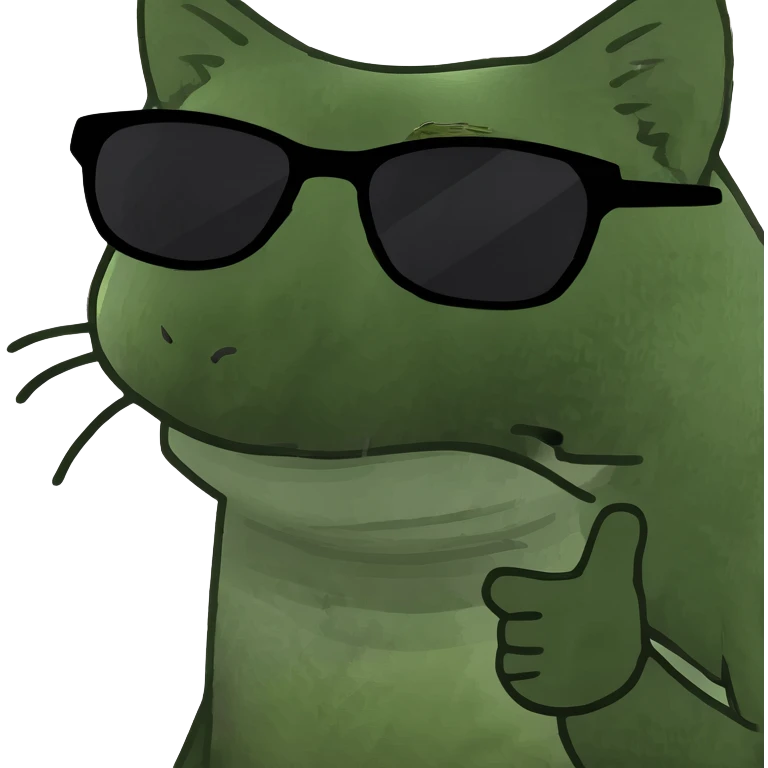 Cat with sunglasses emoji