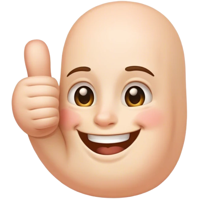 Thumb with a smile emoji