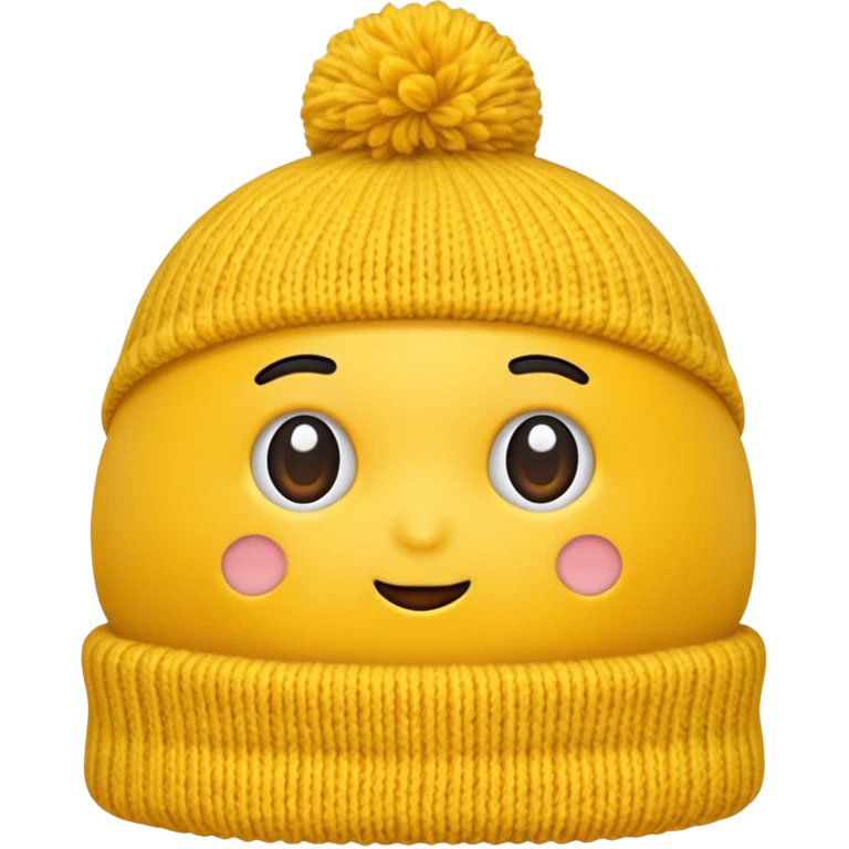yellow warm hat emoji