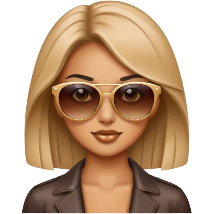 Стильная девушка в солнечных очках emoji