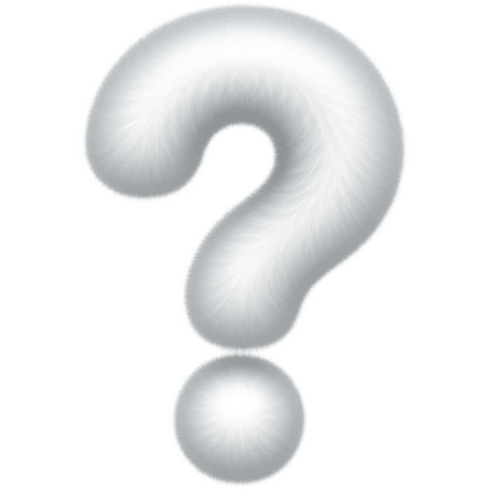 Fluffy question mark emoji