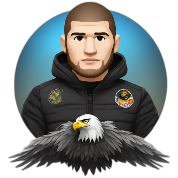 Khabib nurmagomedov with eagle emoji