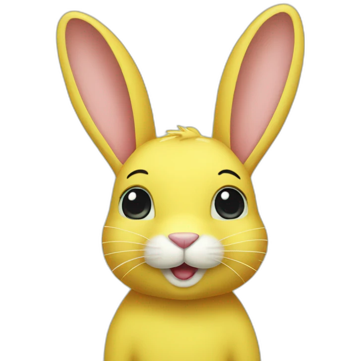 Yellow bunny emoji