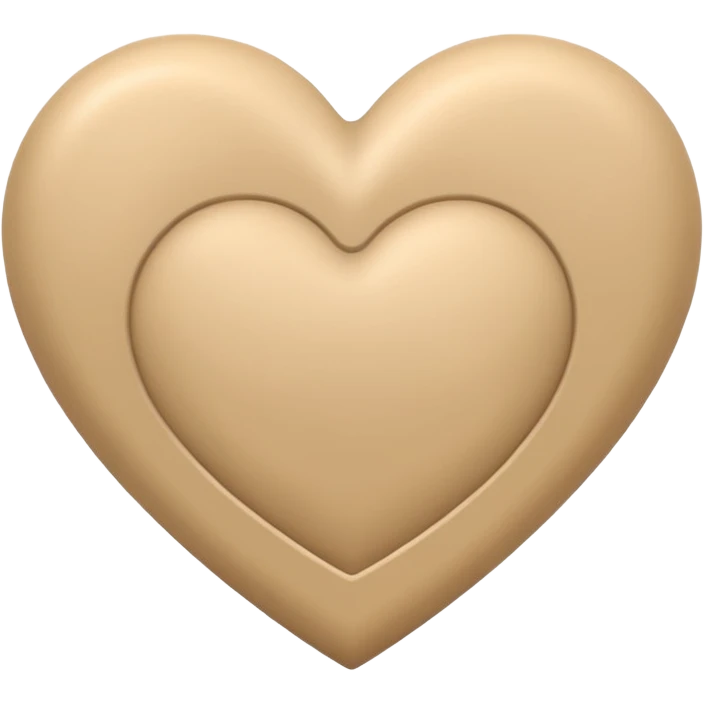 Beige heart emoji