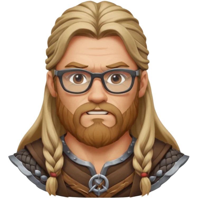 Glasses-Wearing wild viking emoji