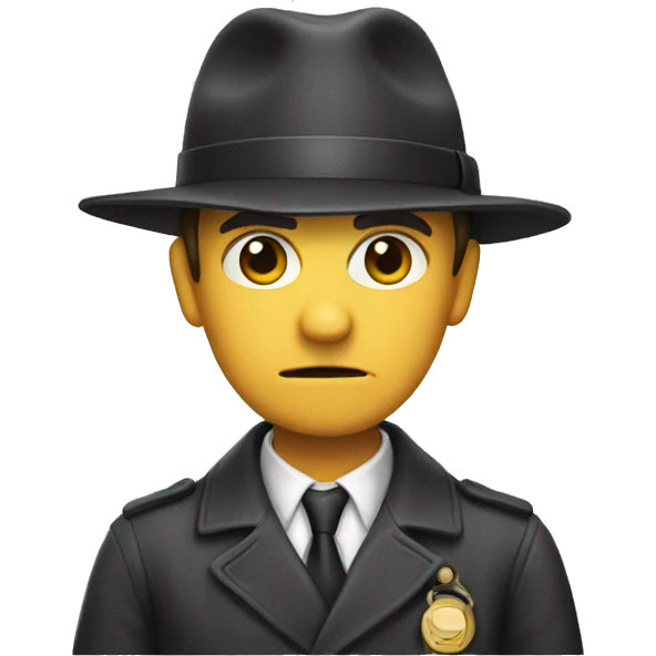 Not successful detective  emoji