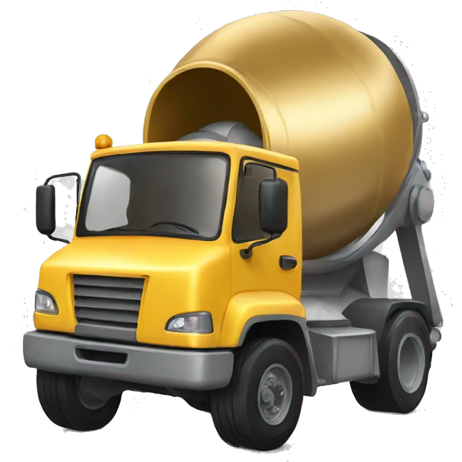 golden happy cement mixer  emoji