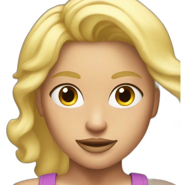 Strong muscle blonde girl emoji