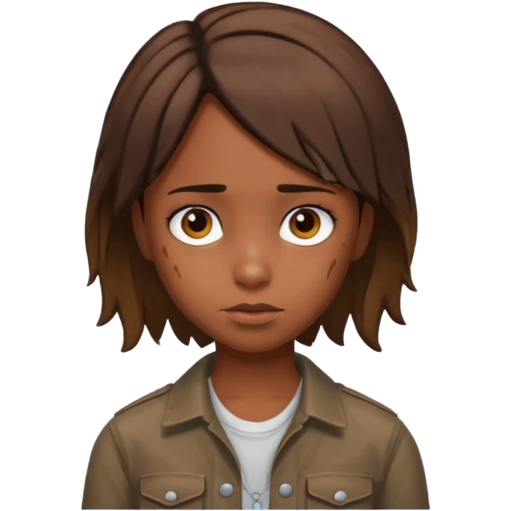 Make me a Rick grimes type hair on a girl emoji
