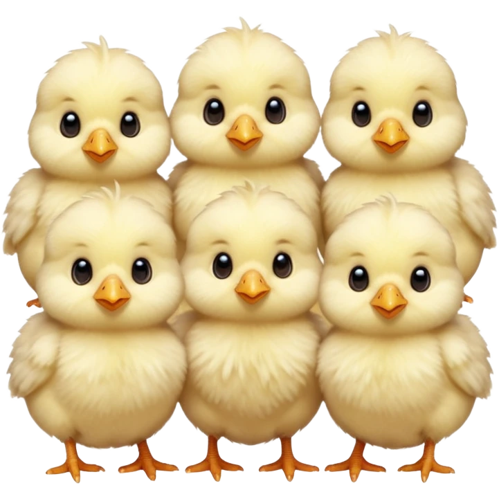 Pastel colored baby chicks  emoji