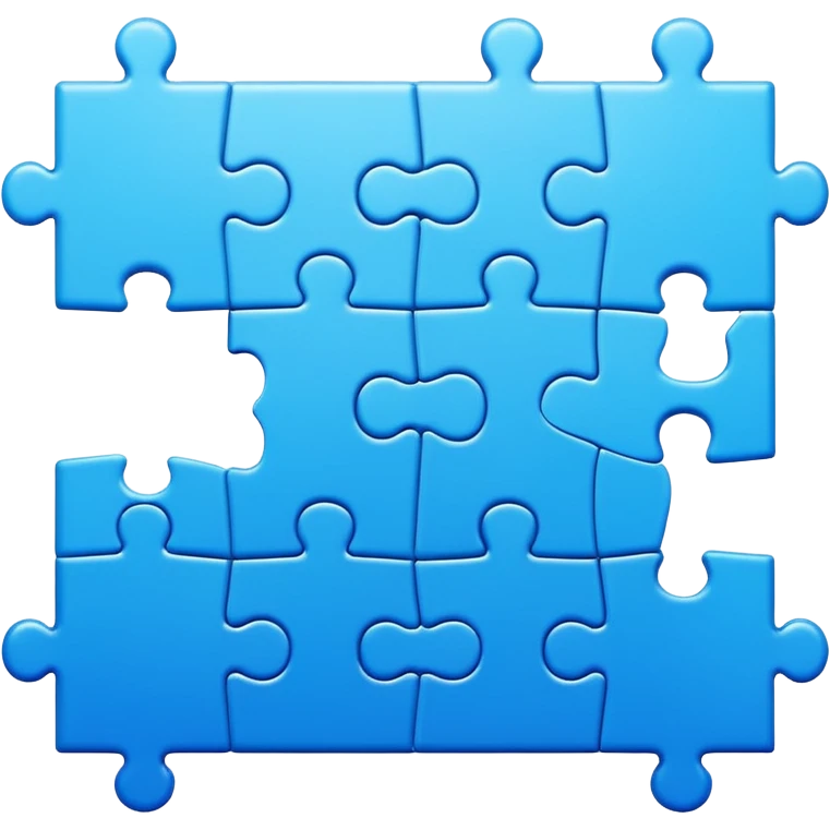 Blue puzzle emoji