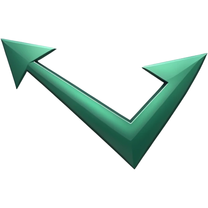 
dark green curved thick sharp arrow down emoji