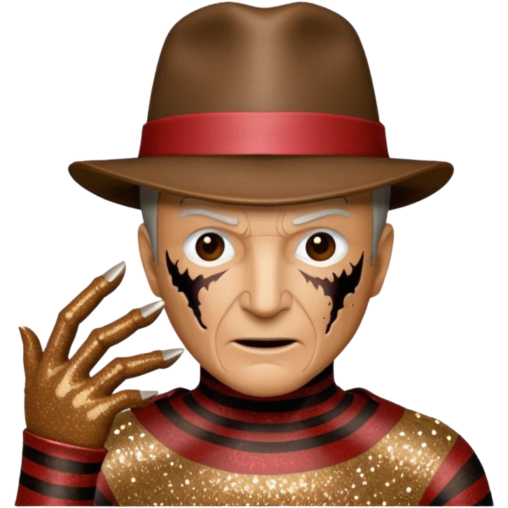 glitter claw freddy krueger emoji