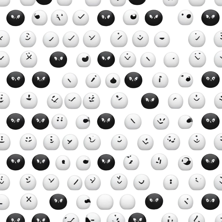 Black white emoji
