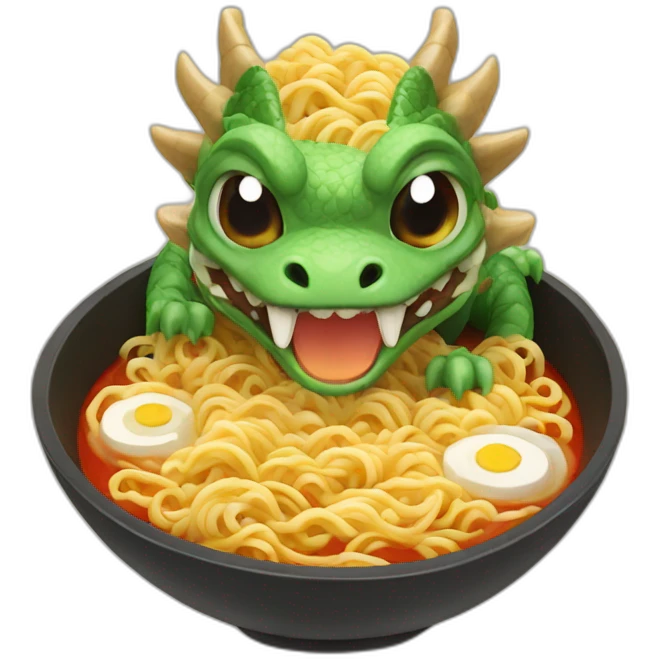 ramen dragon emoji