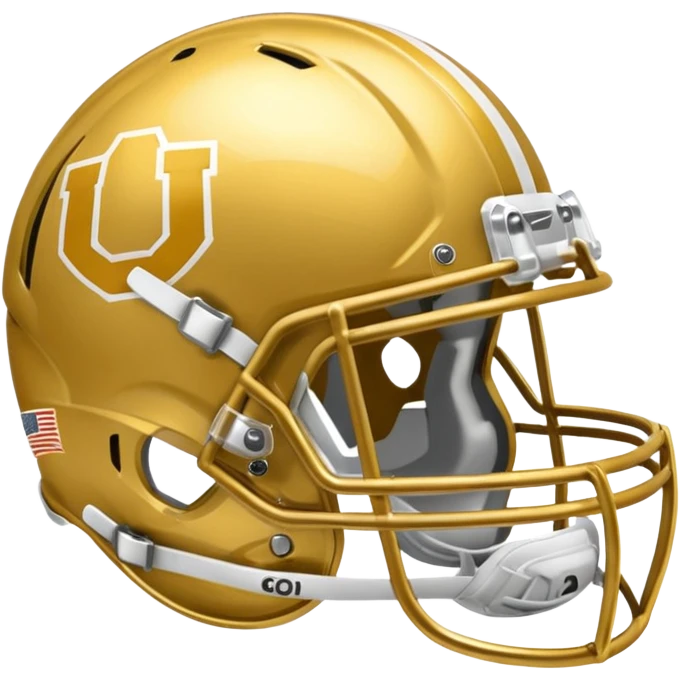 College football player helmet in gold color  emoji