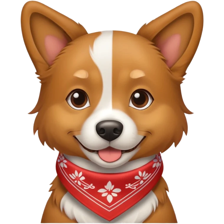 dog with bandana emoji