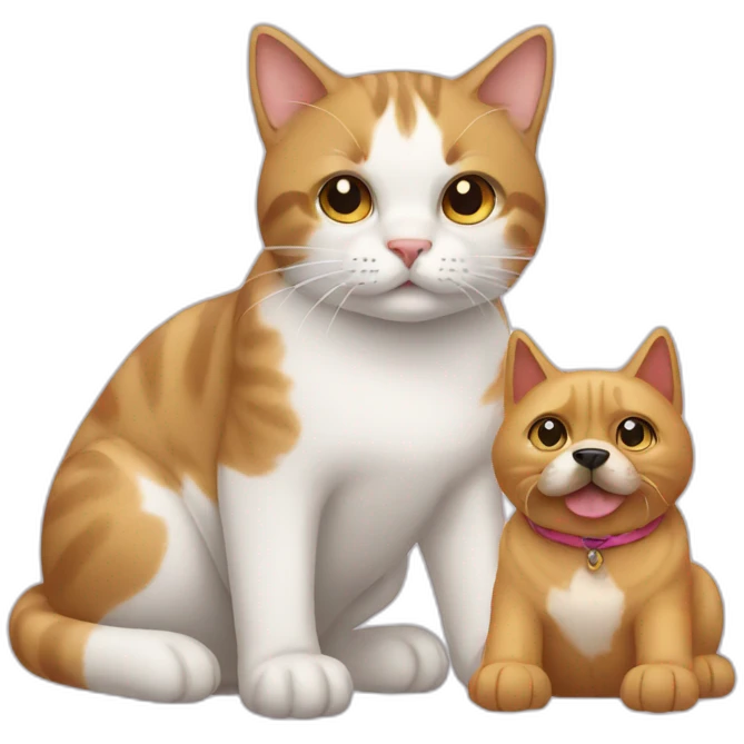 cat with dog emoji
