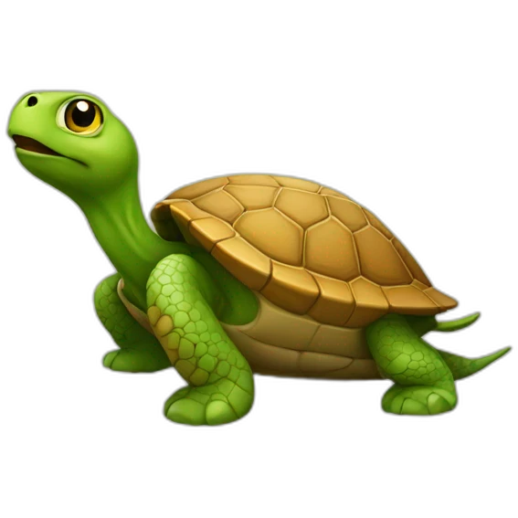 Chat sur une tortue emoji