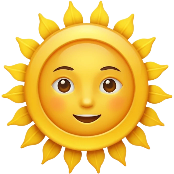 yellow sun with no face emoji