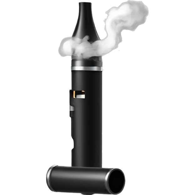 Black E-cigarettes with smoke emoji