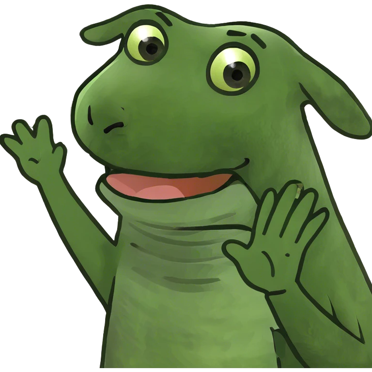 Dog with high five emoji
