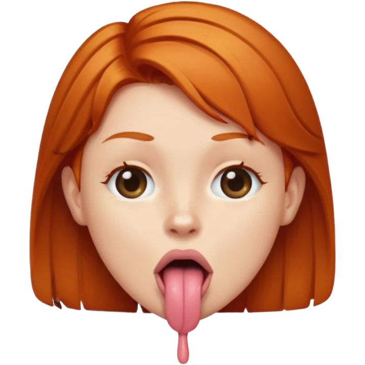 Ginger sticking tonge out emoji