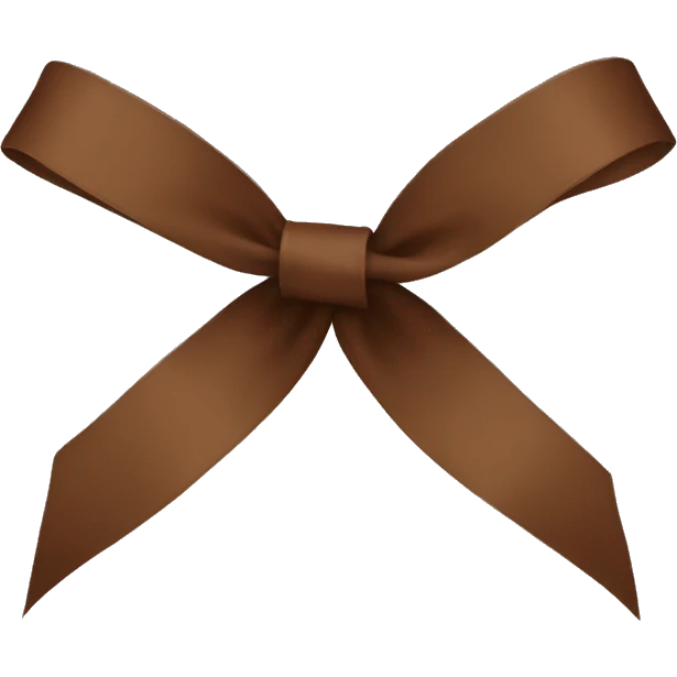 brown ribbon emoji