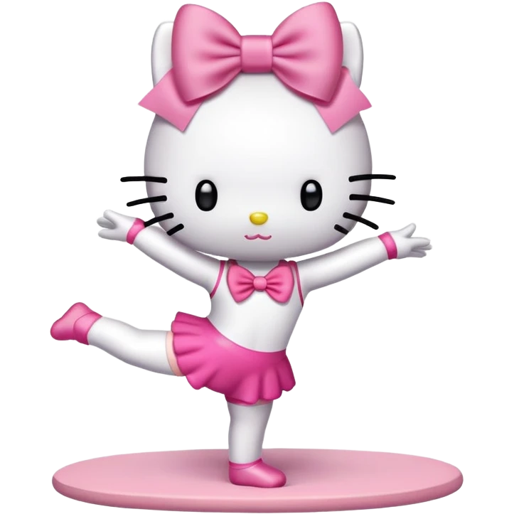 hello kitty gymnastics walkover emoji