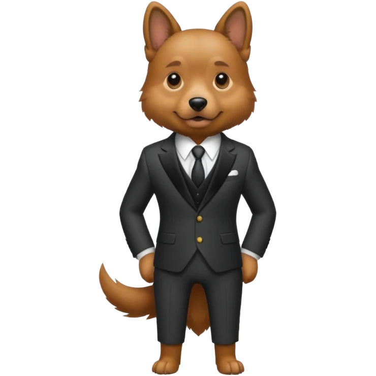 The dog went in a suit
 emoji