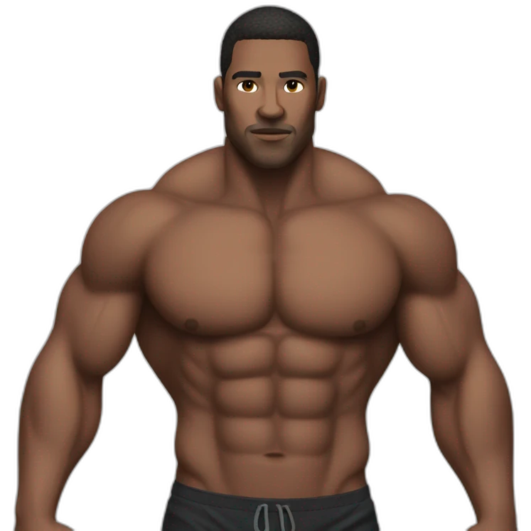Muscular man body in swim wezr emoji