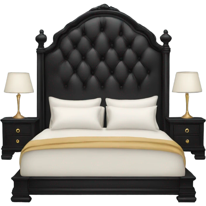 Black luxury bed emoji