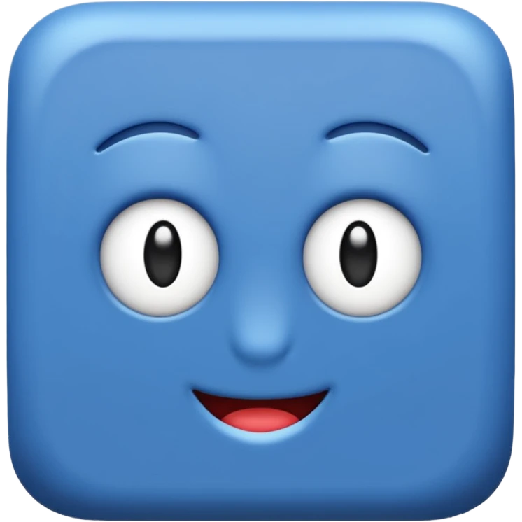 Ein blaer quadrat komplett blau!# emoji