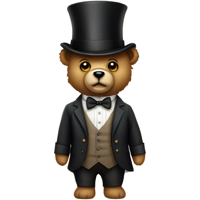 Gentlemen teddy bear  emoji