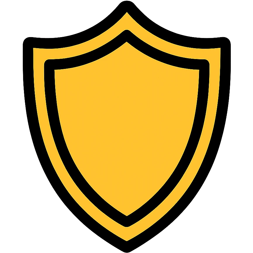 shield icon, clean and simple, color outline style emoji