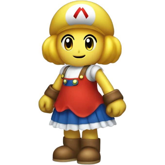 mario bros robot using a miniskirt  emoji