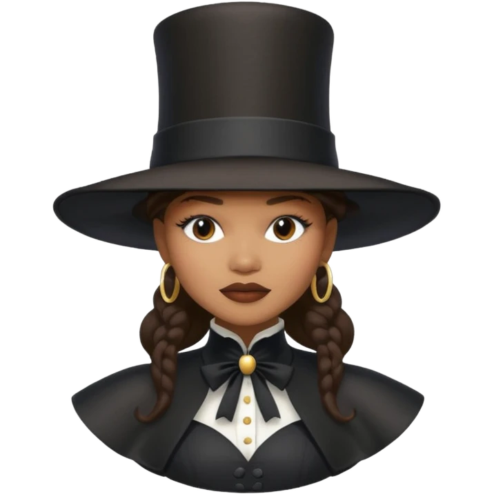 Zendaya engulfed in an enormous top hat that is way too big for her  emoji