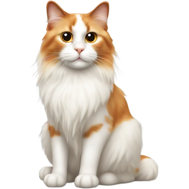 White and orange ragdoll cat emoji