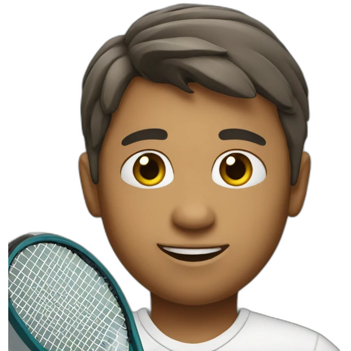 A person who is playing tennis is a boy emoji