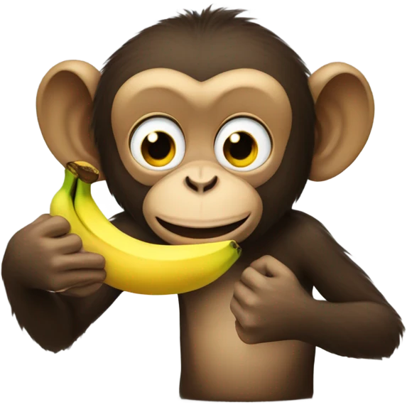 monkey eating a banana emoji