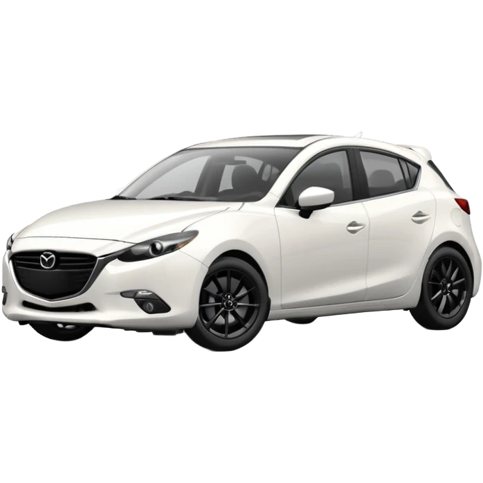 white mazda 3 blakc wheels new shape emoji